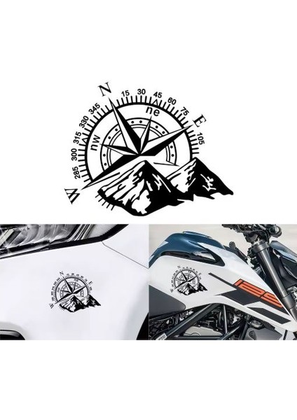 Pusula Dağ 4x4 Off Road Sticker Araba Oto Motosiklet Karavan Etiket 02112
