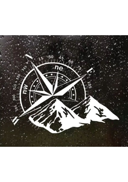 Pusula Dağ 4x4 Off Road Sticker Araba Oto Motosiklet Karavan Etiket 02112