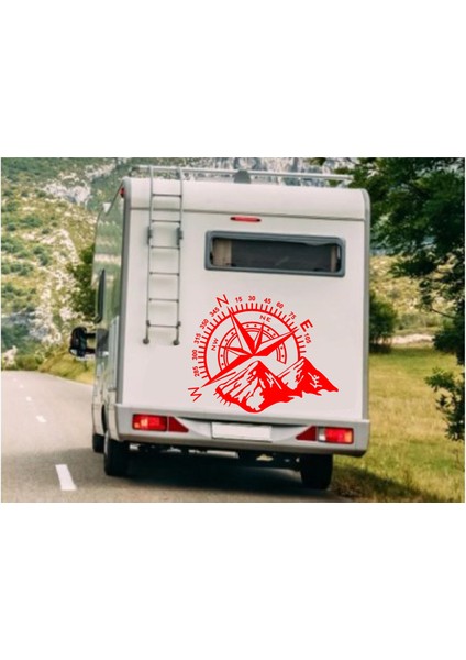 Pusula Dağ 4x4 Off Road Sticker Araba Oto Motosiklet Karavan Etiket 02112