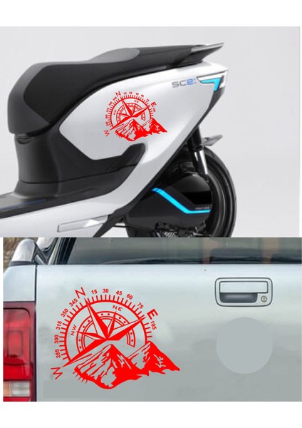 Pusula Dağ 4x4 Off Road Sticker Araba Oto Motosiklet Karavan Etiket 02112 fiyatları