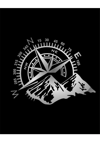 Pusula Dağ 4x4 Off Road Sticker Araba Oto Motosiklet Karavan Etiket 02112