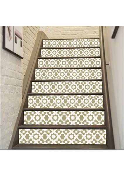 Merdiven Sticker Kendinden Yapışkanlı Folyo Kaplama 5 Adet (18 cm x 120 cm )