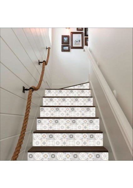 Merdiven Sticker Kendinden Yapışkanlı Folyo Kaplama 5 Adet (18 cm x 120 cm )