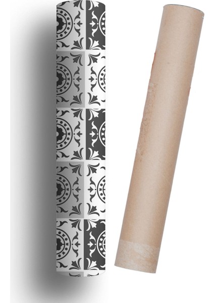 Merdiven Sticker Kendinden Yapışkanlı Folyo Kaplama 5 Adet (18 cm x 120 cm ) Gri-Beyaz modelleri