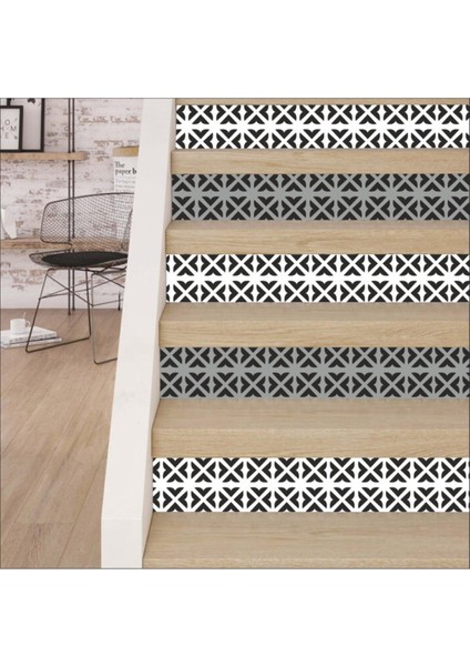 Merdiven Sticker Kendinden Yapışkanlı Folyo Kaplama 5 Adet (18 cm x 120 cm )