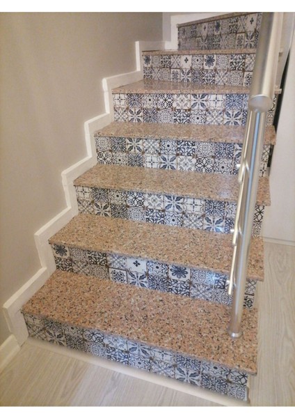 Merdiven Sticker Kendinden Yapışkanlı Folyo Kaplama 5 Adet 18 cm x 120 cm Antik fırsatları