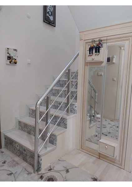 Merdiven Sticker Kendinden Yapışkanlı Folyo Kaplama 5 Adet 18 cm x 120 cm Antik indirimleri