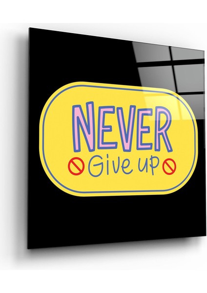 Never Give Up2 Cam Duvar Tablosu