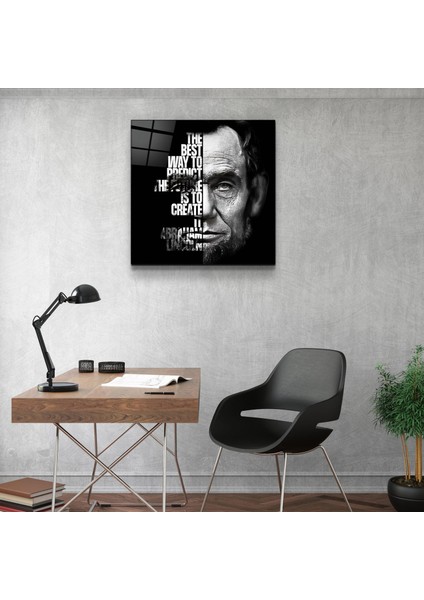 Abraham Lincoln designers Collection Cam Duvar Tablosu