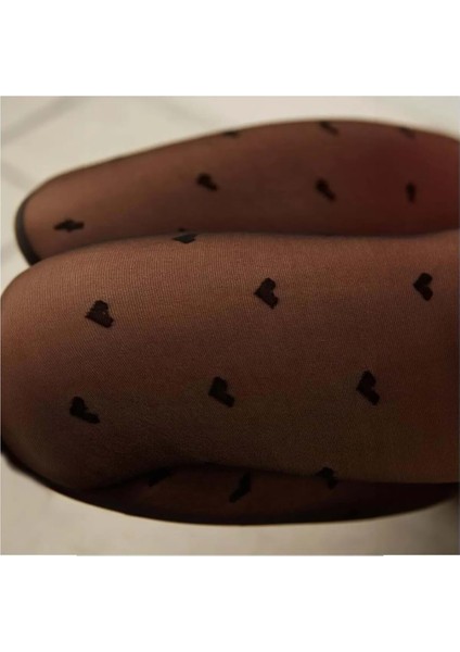 Mini Heart Siyah Külotlu Çorap - Siyah - S-M fiyatları