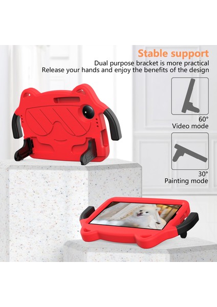 Xiaomi Redmi Pad Se 4g 8.7 Inç / Tcl Tab 8 Gen 2 Kılıf Eva+Pc Tablet Kılıfı Çocuk Dostu-Kırmızı / Siyah (Yurt Dışından) modelleri