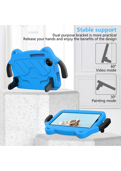 Xiaomi Redmi Pad Se 4g 8.7 Inç / Tcl Tab 8 Gen 2 Kılıf Eva+Pc Tablet Kılıfı Çocuk Dostu-Gök Mavisi / Siyah (Yurt Dışından) modelleri