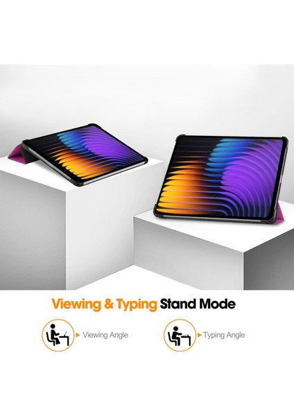 Xiaomi Pad 7 Pro/pad 7 Kılıfı Düşmeyi Önleyici Deri Tablet Kapağı-Mor (Yurt Dışından) modelleri