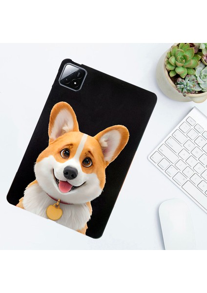 Xiaomi Pad 6s Pro 12.4 Kılıf Desen Baskı Ince Tpu Tablet Koruyucu Kapak-Corgi Için (Yurt Dışından)