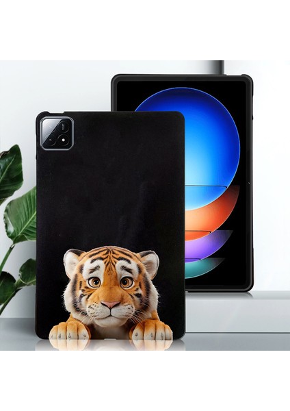 Xiaomi Pad 6s Pro 12.4 Kılıf Desen Baskı Ince Tpu Tablet Koruyucu Kapak-Küçük Kaplan Için (Yurt Dışından)