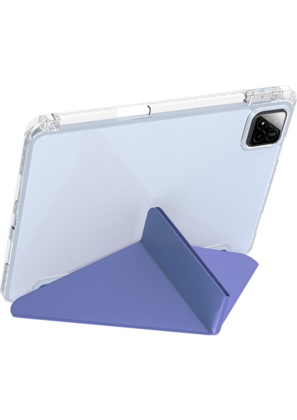 Xiaomi Pad 7 Pro / Pad 7 Kılıf Pu Deri Origami Şeffaf Tablet Kapağı-Lavanta Moru Için (Yurt Dışından) fırsatları