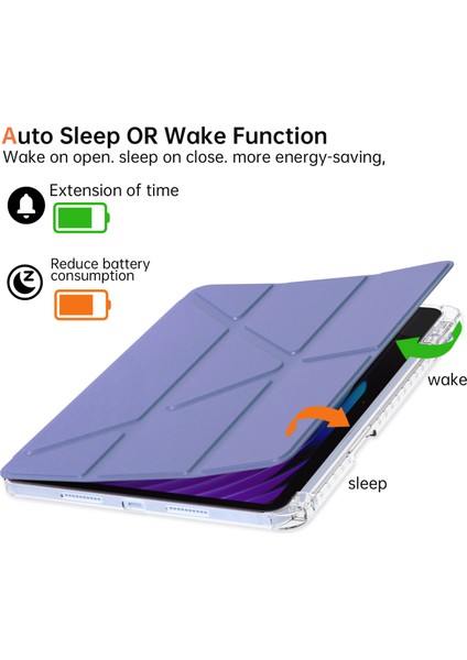 Xiaomi Pad 7 Pro / Pad 7 Kılıf Pu Deri Origami Şeffaf Tablet Kapağı-Lavanta Moru Için (Yurt Dışından) indirimleri