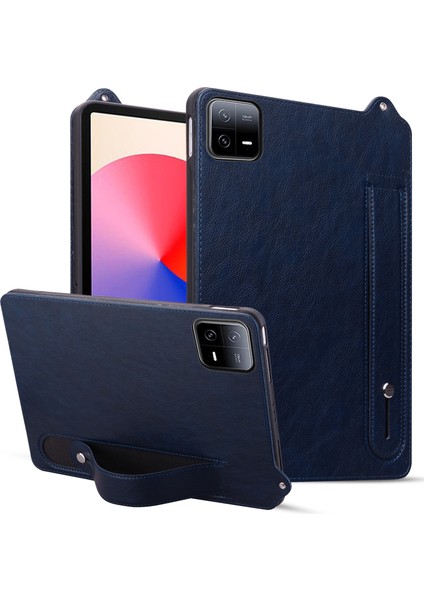 Xiaomi Pad 6/pad 6 Pro Kılıf El Kayışı Deri Tablet Kapağı-Mavi (Yurt Dışından)