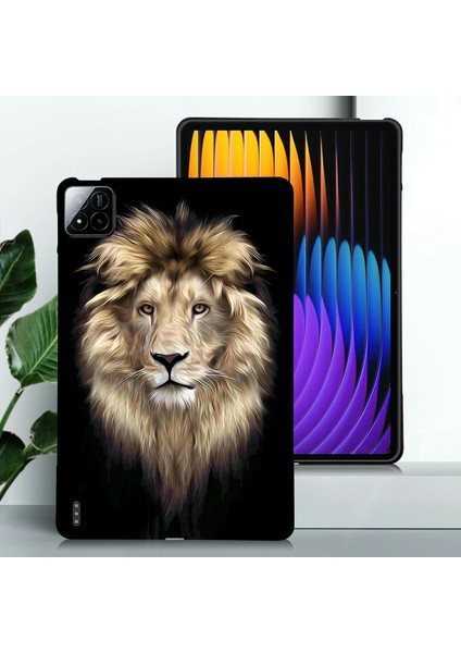 Xiaomi Pad 7 Pro / Pad 7 Desen Baskı Ince Tablet Koruyucu Kapak-Aslan Için (Yurt Dışından)