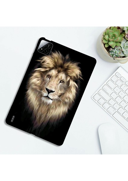 Xiaomi Pad 7 Pro / Pad 7 Desen Baskı Ince Tablet Koruyucu Kapak-Aslan Için (Yurt Dışından)