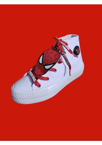 Örümcek Çocuk Baskılı Yandan Işıklı Bağcık Detay Çocuk Spor Ayakkabı Sneaker