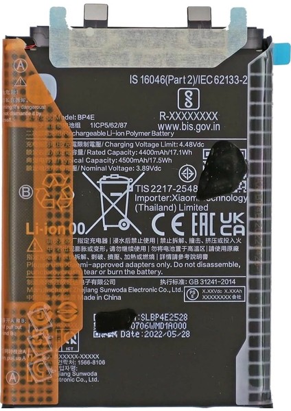 Xiaomi Mı 13 Lıte - Bp 4e - Uyumlu Batarya Pil Sıfır Orijinal