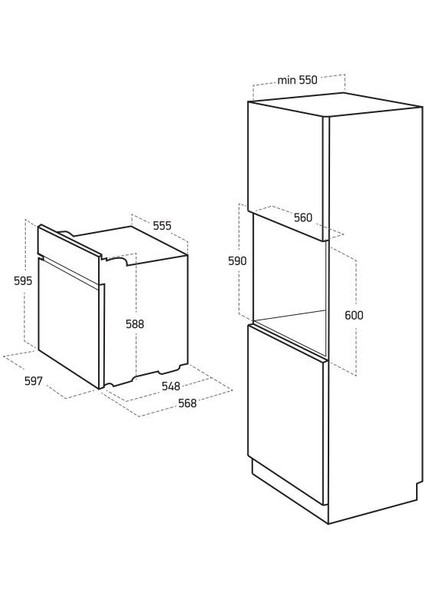Ankastre Set (Bo O6435C W + Bh P6194C W + Argemon WW60)