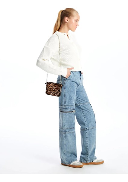 Kahverengi Baskılı Leopar Desenli Kadın Omuz Çantası fırsatları