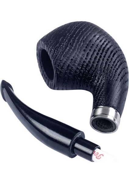 9 Mm. Metal Bilezikli Maun Eğik Sap Ahşap Pipo Seti RD31-TAKIM fiyatları