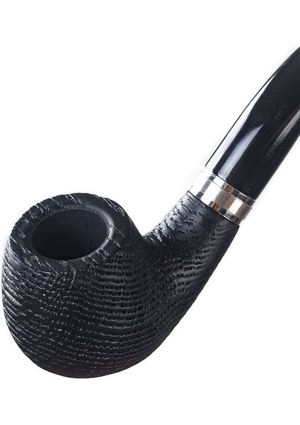 9 Mm. Metal Bilezikli Maun Eğik Sap Ahşap Pipo Seti RD31-TAKIM fırsatları