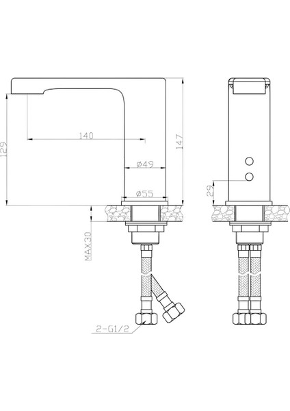 Fotoselli Lavabo Bataryası Tek Su Girişli ES2400 fırsatları