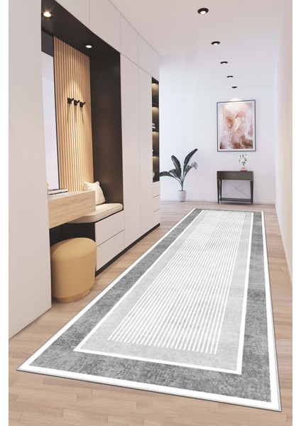 Yıkanabilir Süngerli Kaymaz Taban Dijital Baskılı Koridor Mutfak Hol Salon Desenli Halı Kesme Yolluk