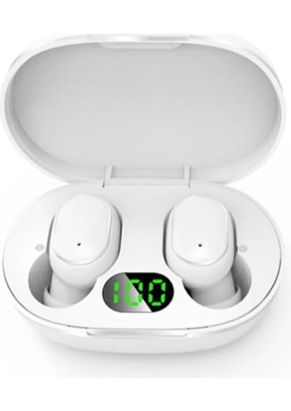 Çift Mikrofonlu Kablosuz Bluetooth Kulaklık E6S Kulakiçi Yeni Nesil Dots Extra Bass