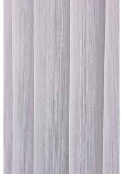 Tül Perde Düz V4 DS:14340 1x3 Sık Pile Kırık Beyaz
