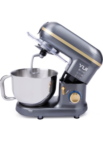 M120 Multi-Fonksiyonel 3'ü Bir Arada Stand Mikser Kıyma Setli ve Blender Özellikli Koyu Gri/gold