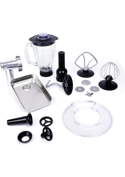 M120 Multi-Fonksiyonel 3'ü Bir Arada Stand Mikser Kıyma Setli ve Blender Özellikli Koyu Gri/gold