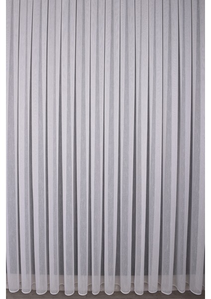 Tül Perde Düz V5 DS:14342 1 x 3 Sık Pile Kırık Beyaz