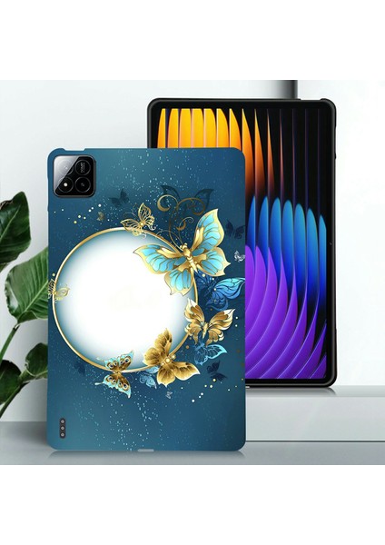 Xiaomi Pad 7 Pro / Pad 7 Desen Baskı Ince Tablet Koruyucu Kapak- Çelenk Için (Yurt Dışından)
