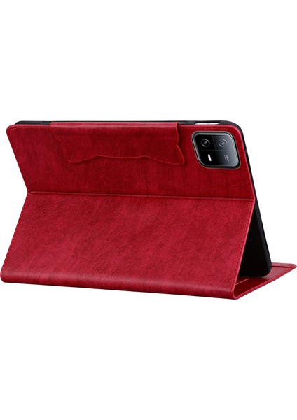 Xiaomi Pad 7 Kılıf Kedi Toka Kapatma Deri Koruyucu Kapak-Kırmızı (Yurt Dışından) fiyatları