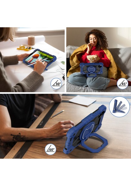 Xiaomi Redmi Pad Se 4g 8.7 Inç Kılıf Silikon + Pc Tablet Kapağı-Lacivert/siyah (Yurt Dışından) indirimleri