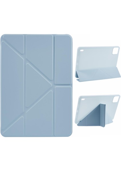 Xiaomi Pad 7 Pro / Pad 7 Kılıf Pu Deri+Silikon Origami Koruyucu Kapak-Bebek Mavisi (Yurt Dışından)