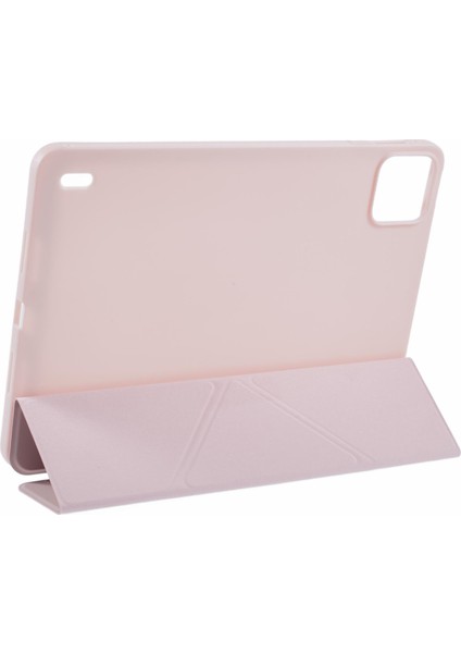 Xiaomi Pad 7 Pro / Pad 7 Kılıf Pu Deri+Silikon Origami Koruyucu Kapak-Pembe (Yurt Dışından) modelleri