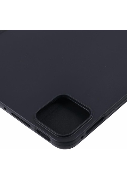 Xiaomi Pad 7 Pro / Pad 7 Kılıf Pu Deri+Silikon Origami Koruyucu Kapak-Siyah (Yurt Dışından)