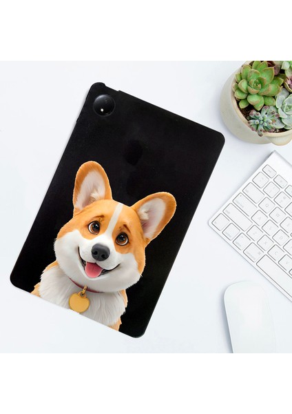 Xiaomi Redmi Pad Se 4g 8.7 Inç Kılıf Desen Baskı Ince Tpu Tablet Koruyucu Kapak-Corgi Için (Yurt Dışından)