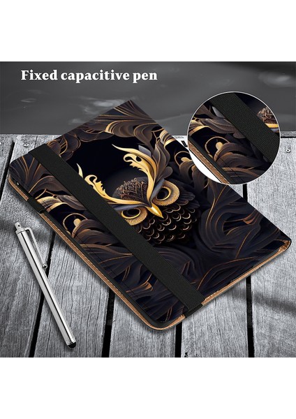 Xiaomi Pad 7/7 Pro Kılıf Flip Deri Tablet Kapak Desenli Baskılı-Baykuş (Yurt Dışından)