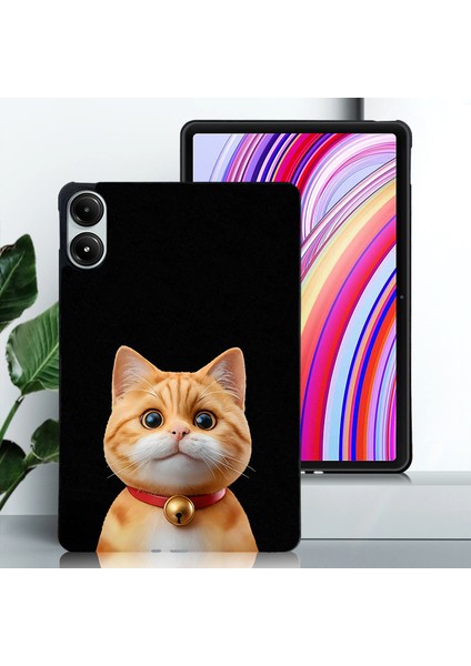 Xiaomi Redmi Pad Pro 5g / Pad Pro / Poco Pad 4g Desen Baskı Ince Tablet Koruyucu Kapak-Kısa Tüylü Kedi Için (Yurt Dışından)