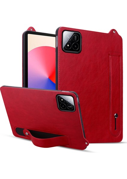 Xiaomi Pad 7/pad 7 Pro Kılıf El Askısı Deri Tablet Kılıfı-Kırmızı (Yurt Dışından)