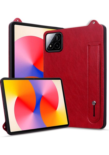 Xiaomi Pad 7/pad 7 Pro Kılıf El Askısı Deri Tablet Kılıfı-Kırmızı (Yurt Dışından)