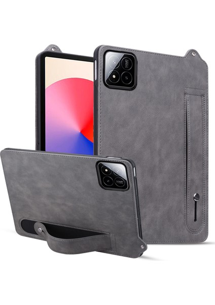 Xiaomi Pad 7/pad 7 Pro Kılıf El Kayışı Deri Tablet Kapağı-Gri (Yurt Dışından)