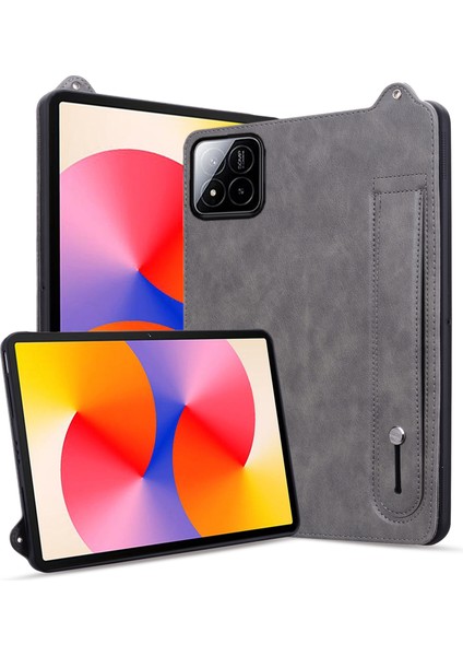 Xiaomi Pad 7/pad 7 Pro Kılıf El Kayışı Deri Tablet Kapağı-Gri (Yurt Dışından)